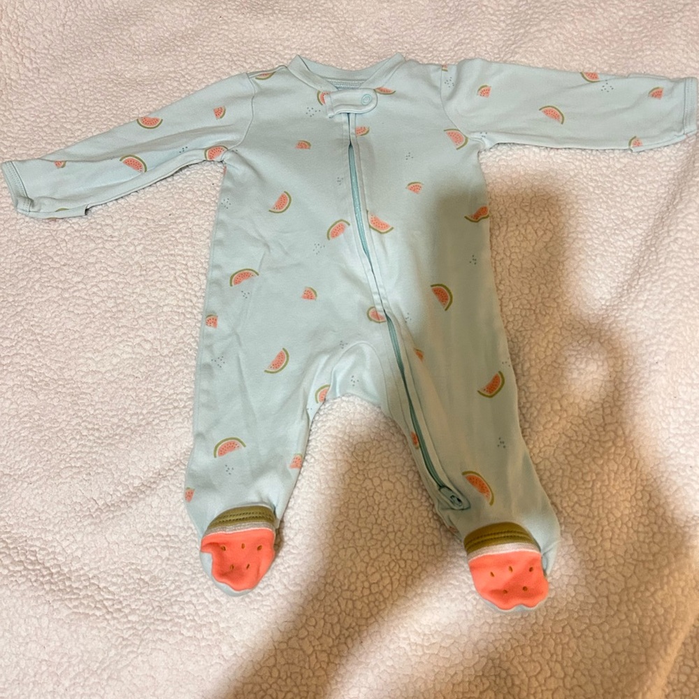 Carter's Light Blue Watermelon Print Pajamas